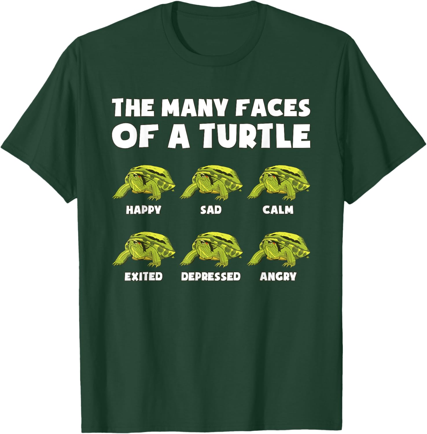 The Many Faces of a Turtle T-Shirt - T-Shirt | Forest