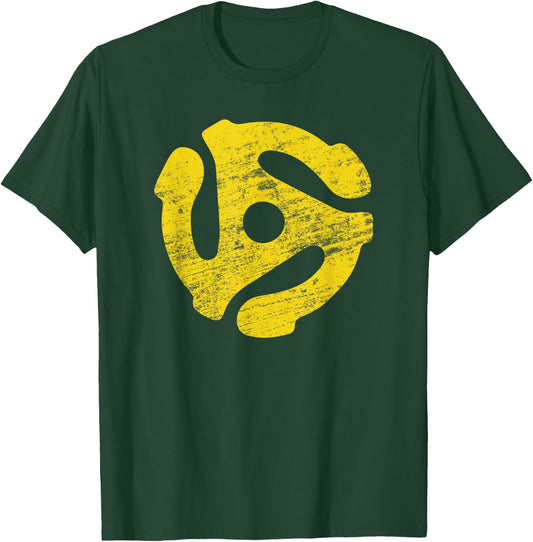 Vinyl Record 45 RPM Spindle Adapter T Shirt T-Shirt - T-Shirt | Forest