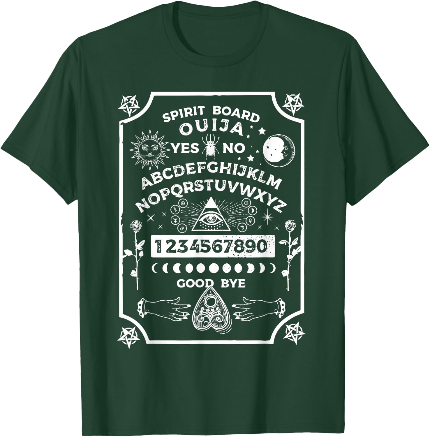 Spirit Board OUIJA Satanic T-Shirt - T-Shirt | Forest