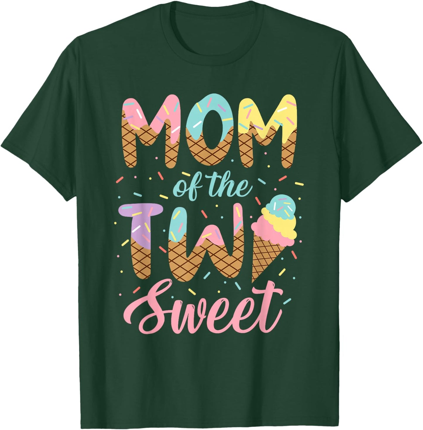 Mom of the Two Sweet Birthday Girl Ice Cream Lovers 2nd T-Shirt - T-Shirt | Forest