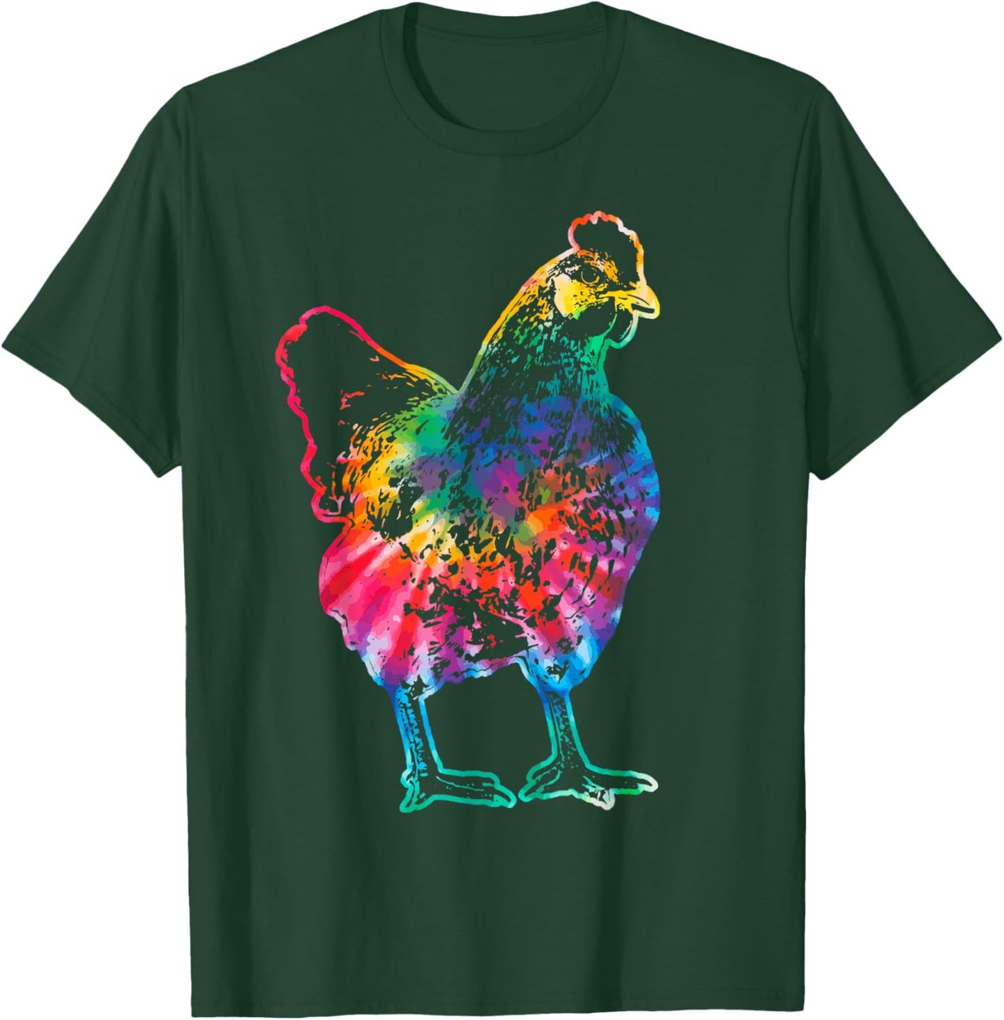 Chicken Batik Tie Dye Hippie Chicken Vintage T-Shirt - T-Shirt | Forest