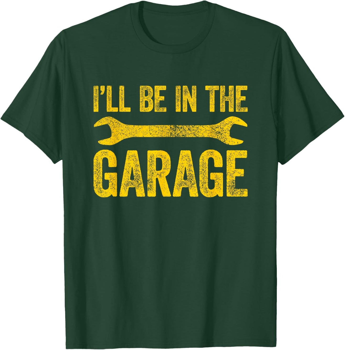 Father's Day Collection I'll Be In The Garage , -Adults, Black, Small, Short Sleeve, Modern Casual T-Shirt - T-Shirt | Forest
