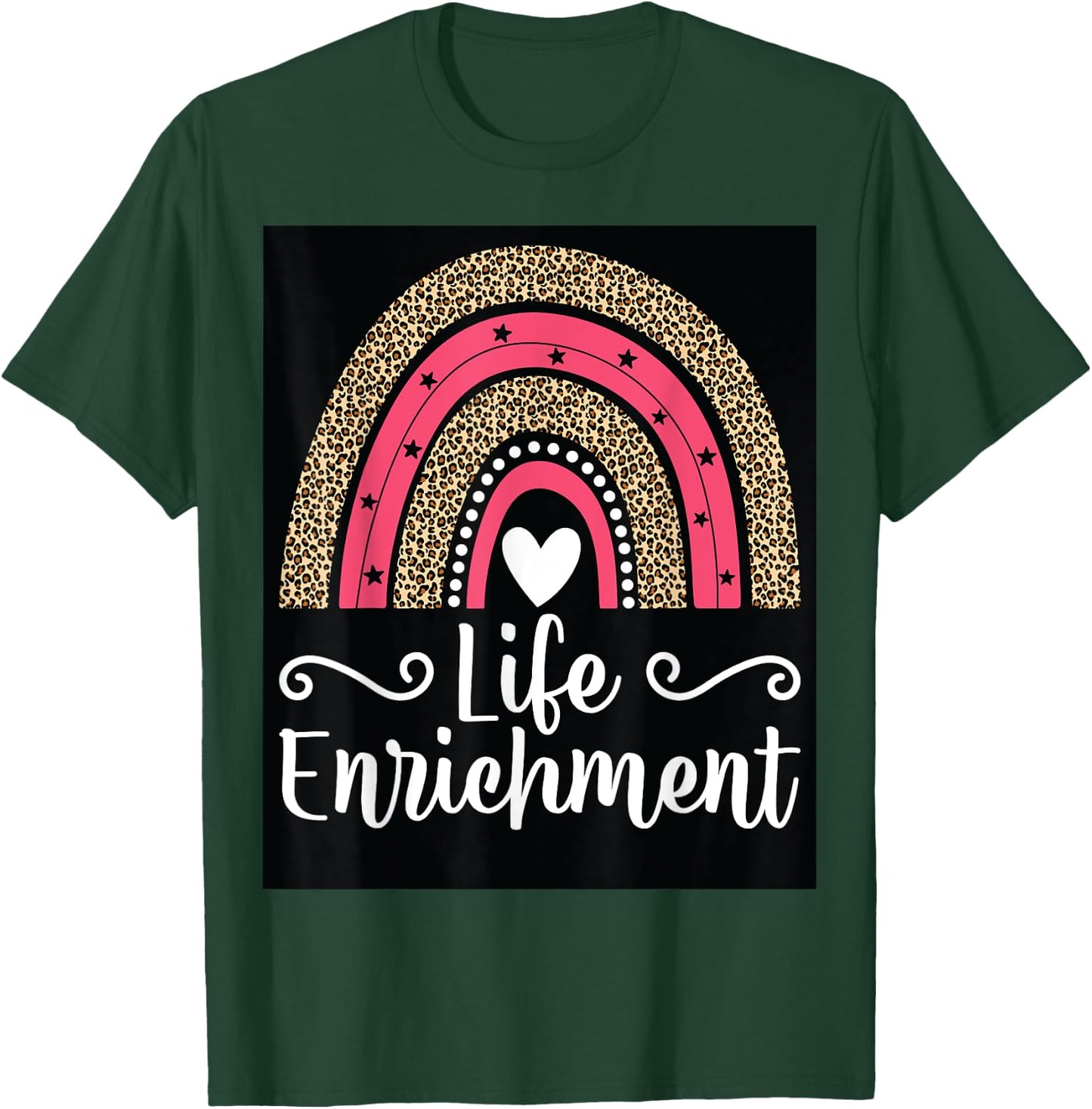 Life Enrichment Coordinator Rainbow Activity Director Gifts T-Shirt - T-Shirt | Forest