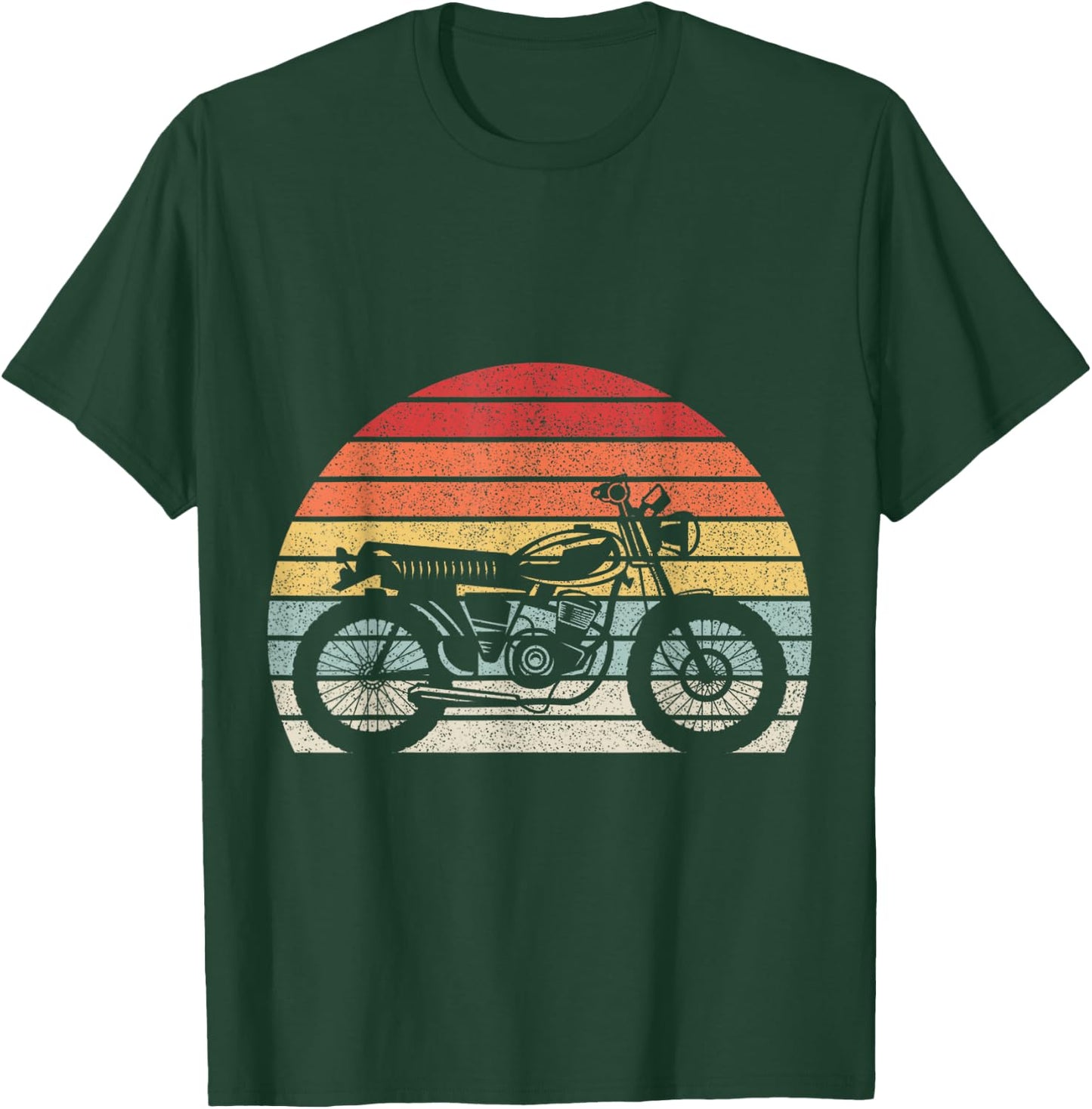 Retro Vintage Motorcycle T-Shirt - T-Shirt | Forest