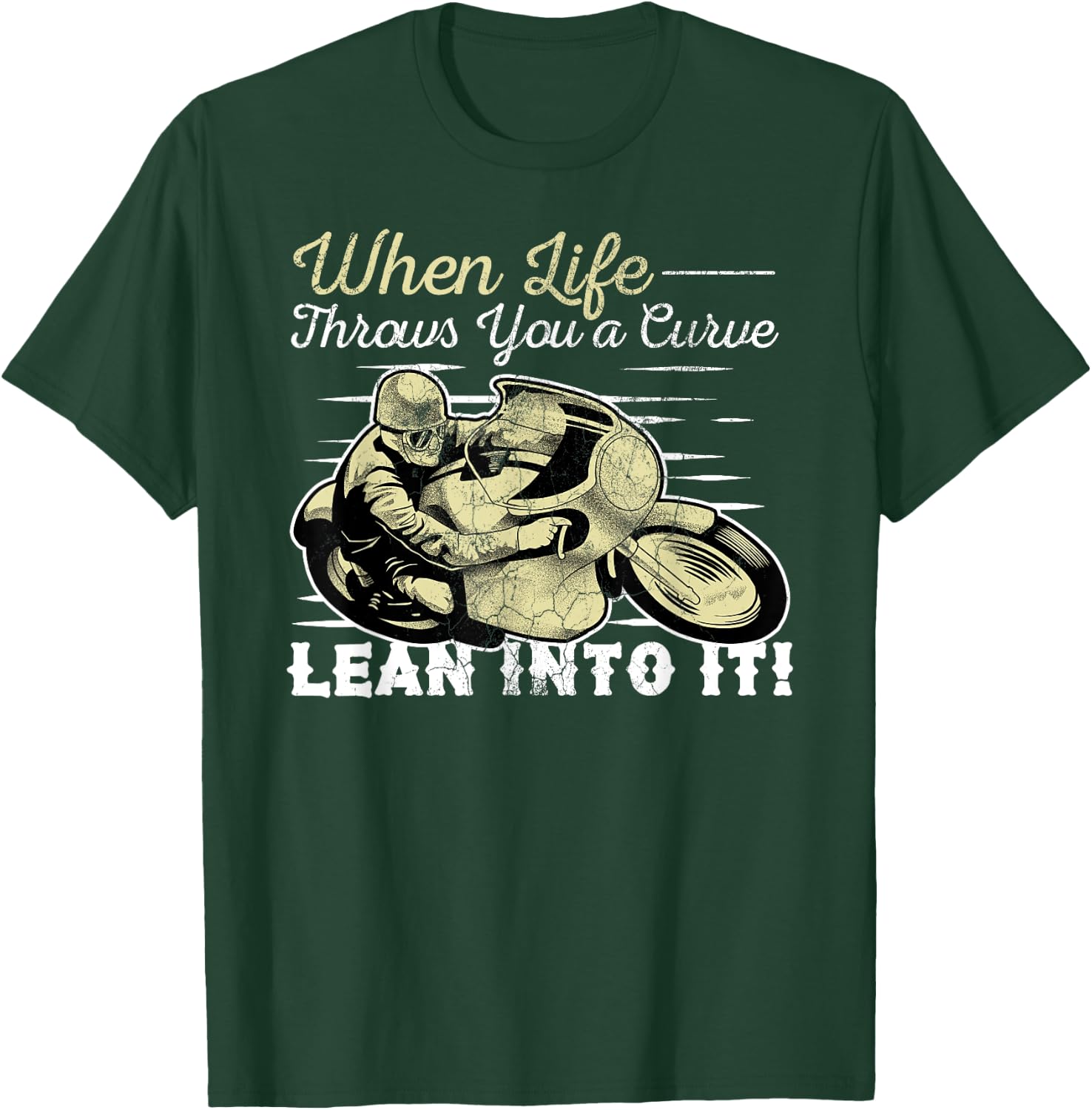Funny Biker Quotes Motorcycle Motorbike Gears Biking Speed T-Shirt - T-Shirt | Forest