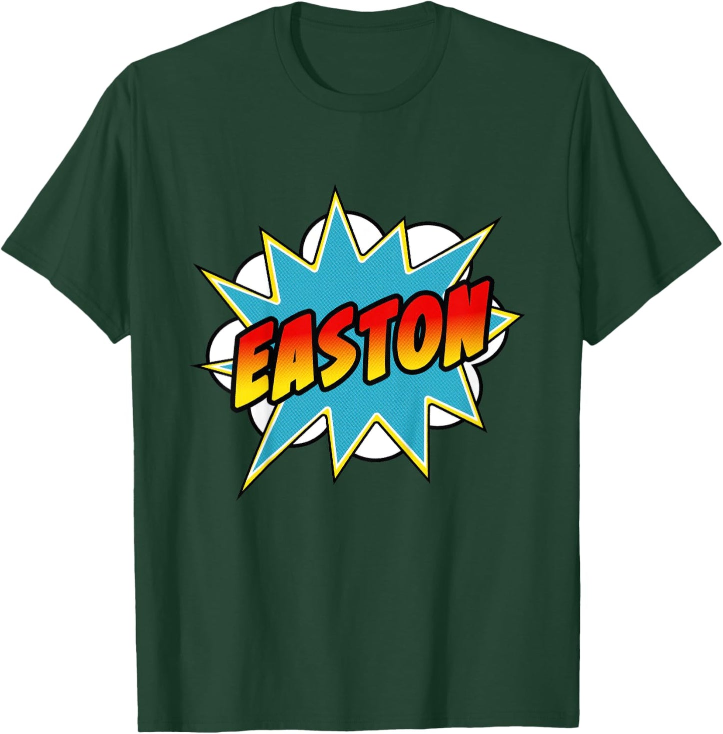 Kids Boys Easton Comic Book Superhero Name T-Shirt - T-Shirt | Forest