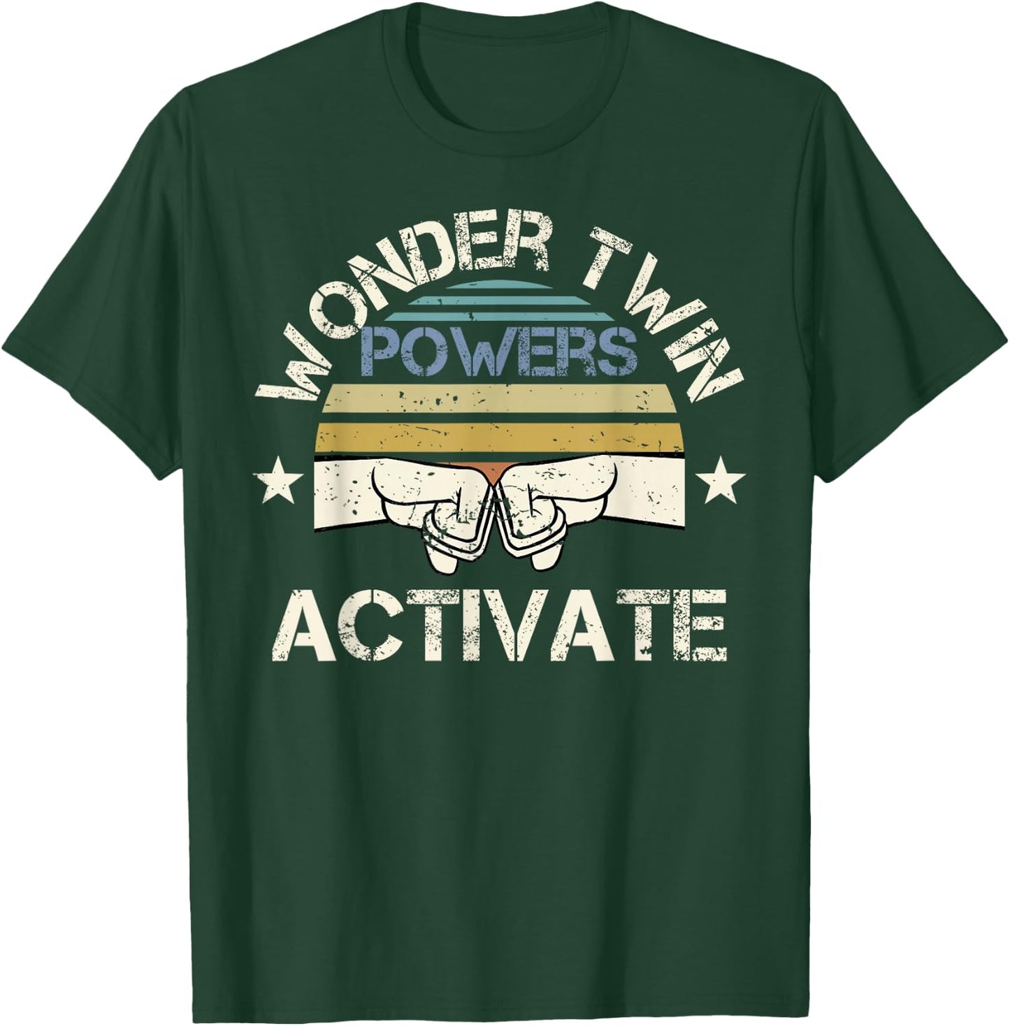 Wonder Twin Power Activated Design Sibling Design T-Shirt - T-Shirt | Forest