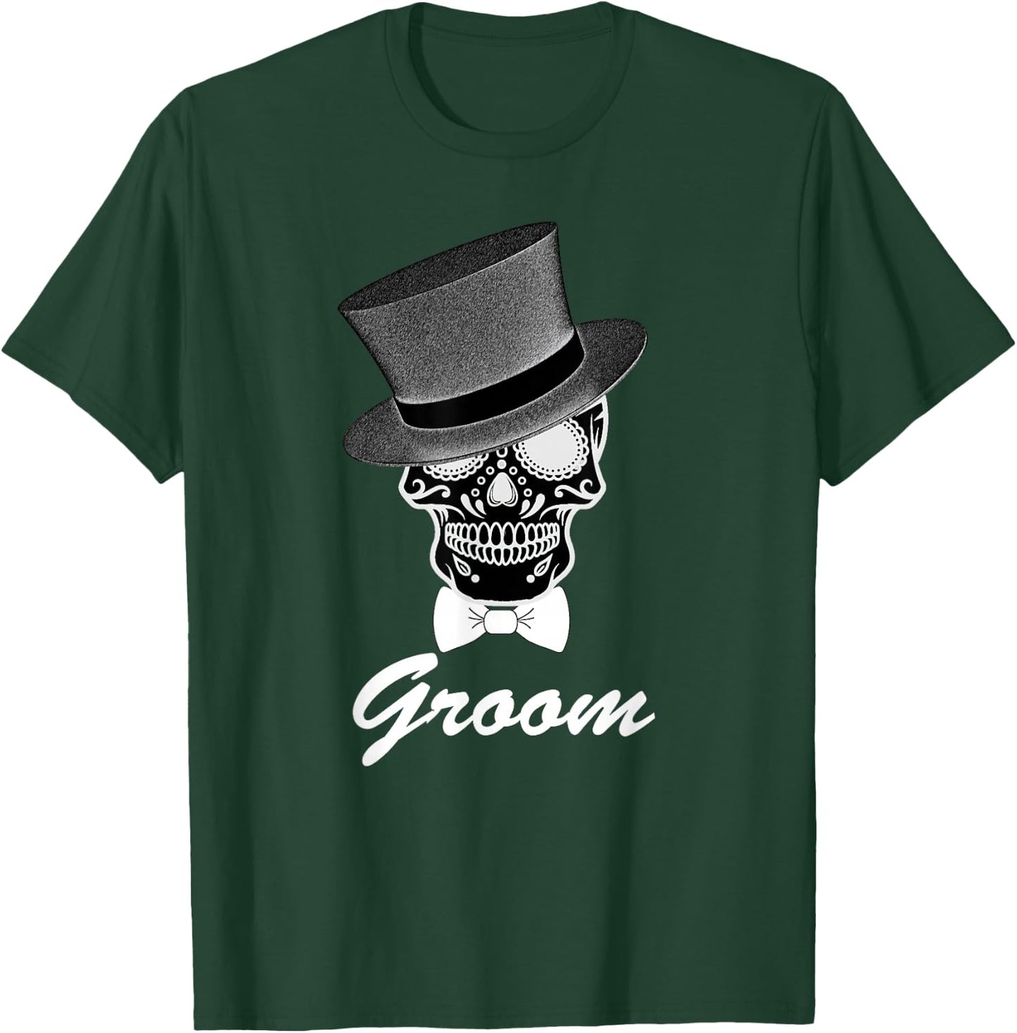 Groom Halloween Wedding Day of Dead T-Shirt - T-Shirt | Forest