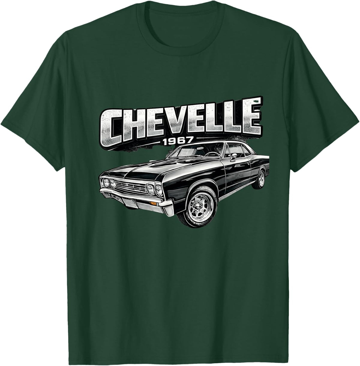 Retro Automotive Lover 1967 American Vehicles Classic Muscle T-Shirt - T-Shirt | Forest