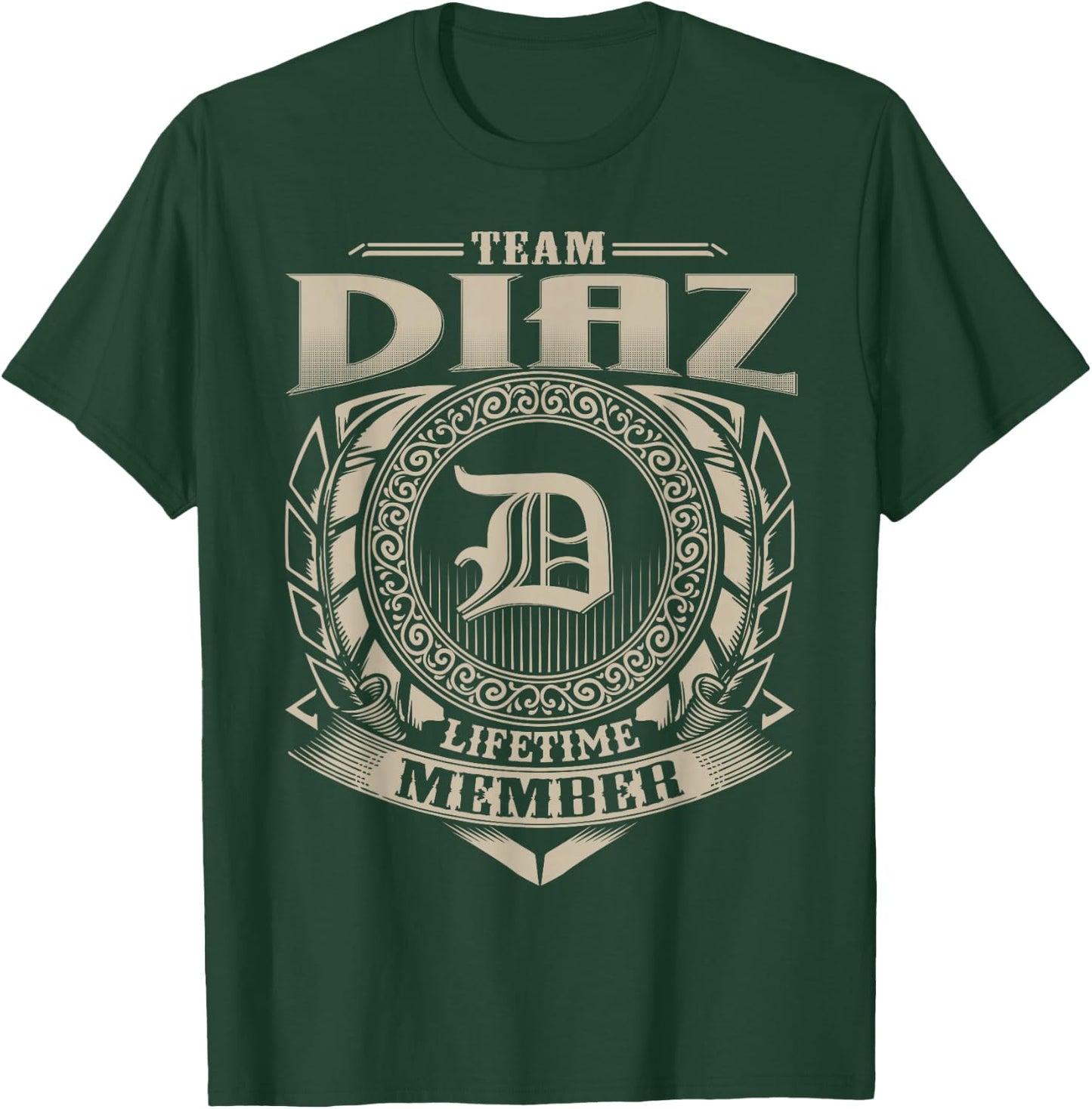Team DIAZ Lifetime Member Vintage DIAZ Family T-Shirt - T-Shirt | Forest
