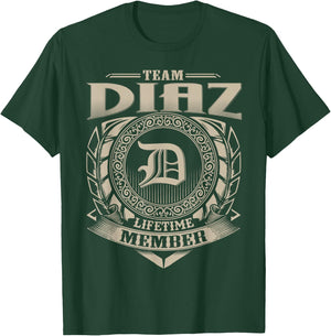 Team DIAZ Lifetime Member Vintage DIAZ Family T-Shirt - T-Shirt | Forest