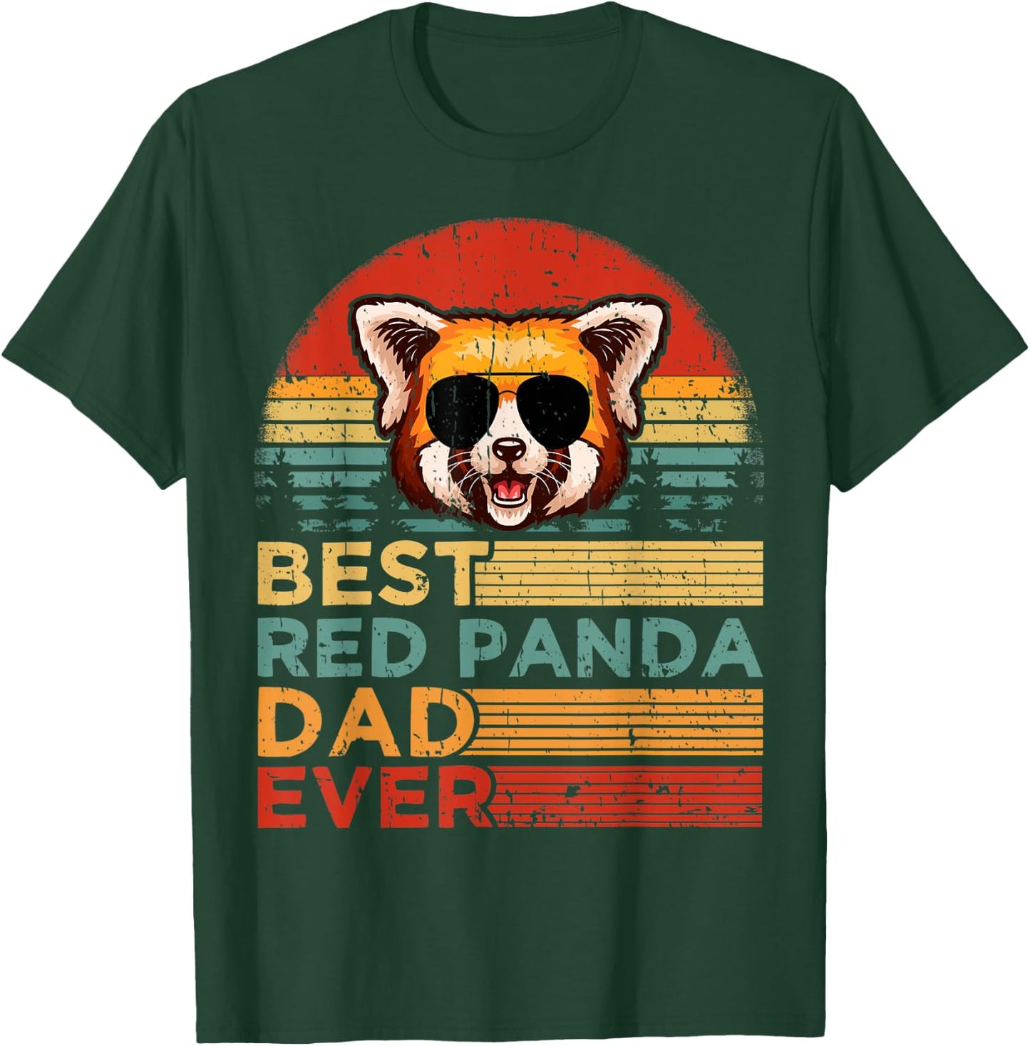 Vintage Best Red Panda Dad Ever Funny Red Panda Father's Day T-Shirt - T-Shirt | Forest