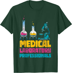 Med Lab Technician Medical Laboratory Professionals T-Shirt - T-Shirt | Forest