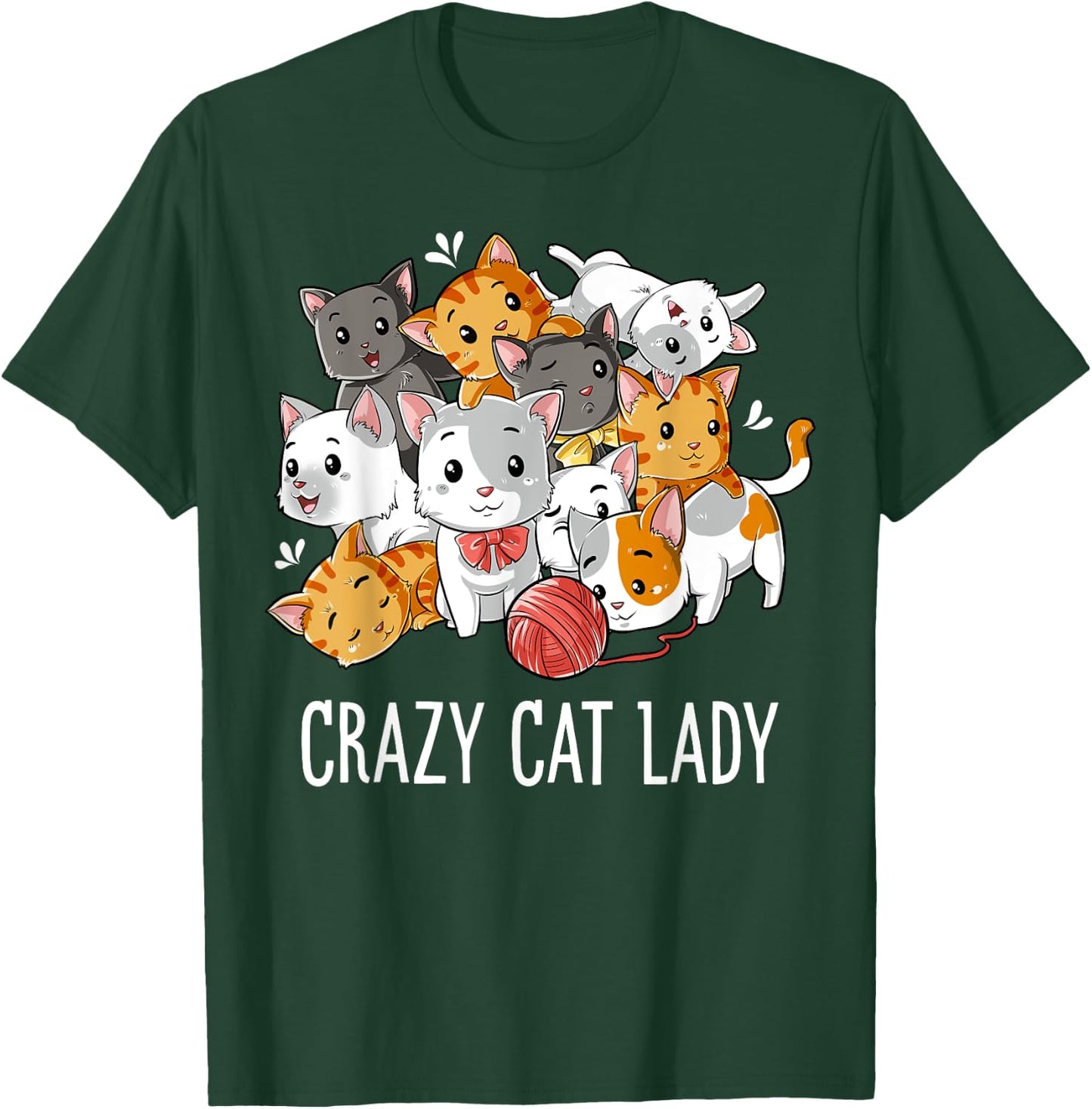 Crazy Cat Lady Funny Girls Women Kitty Kitten Animal Lover T-Shirt - T-Shirt | Forest