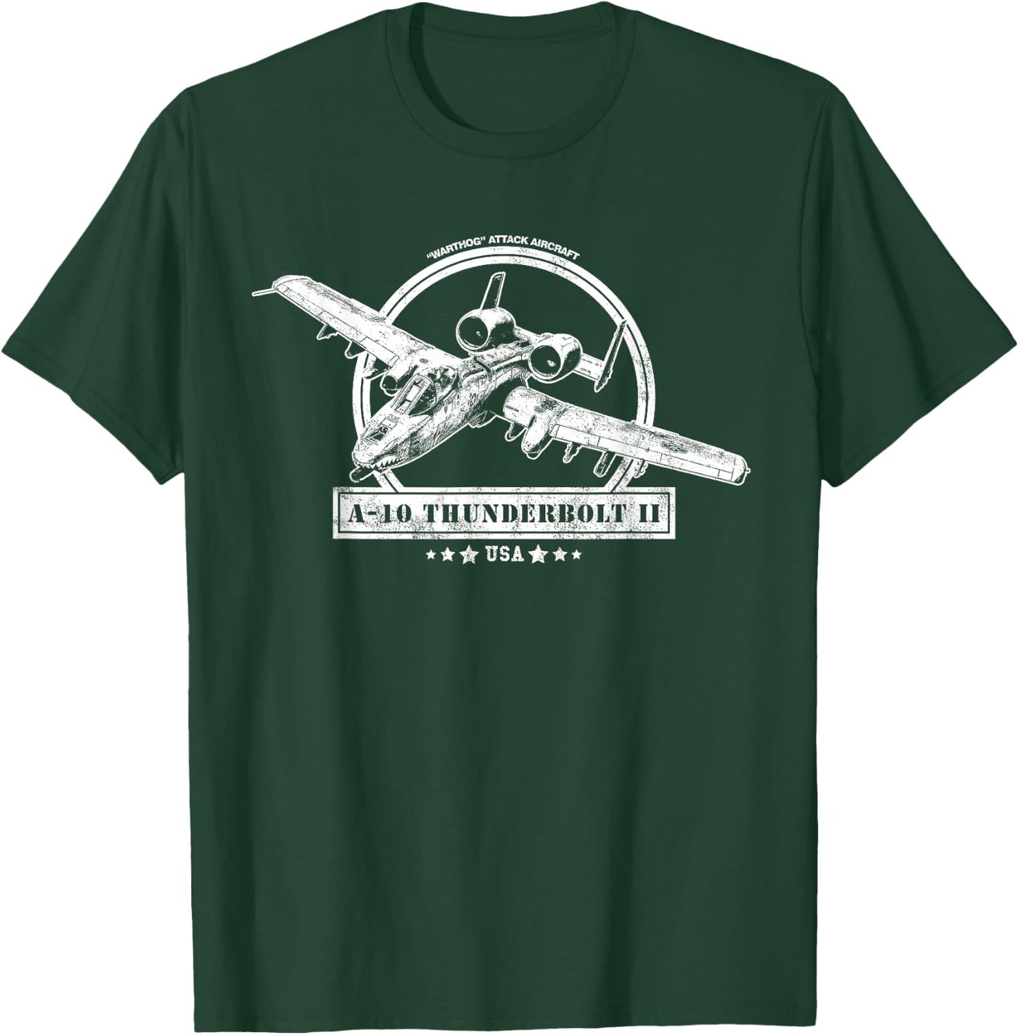 A-10 Thunderbolt II Aircraft T-Shirt - T-Shirt | Forest