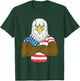 Patriotic Bald Eagle - USA American Flag 4th of July Fourth T-Shirt - T-Shirt | Forest