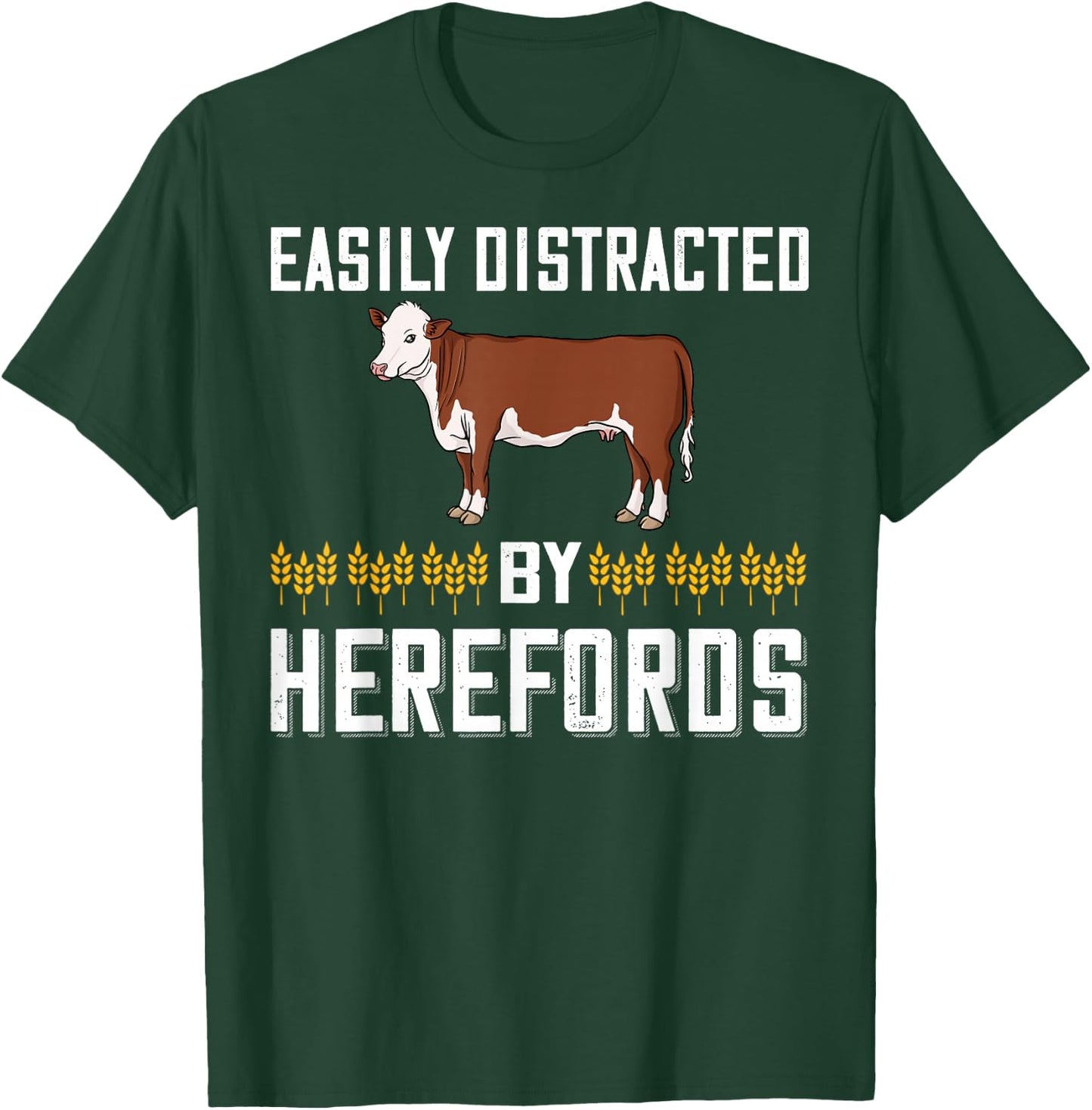 Hereford Cow Cattle Bull Beef Farm T-Shirt - T-Shirt | Forest