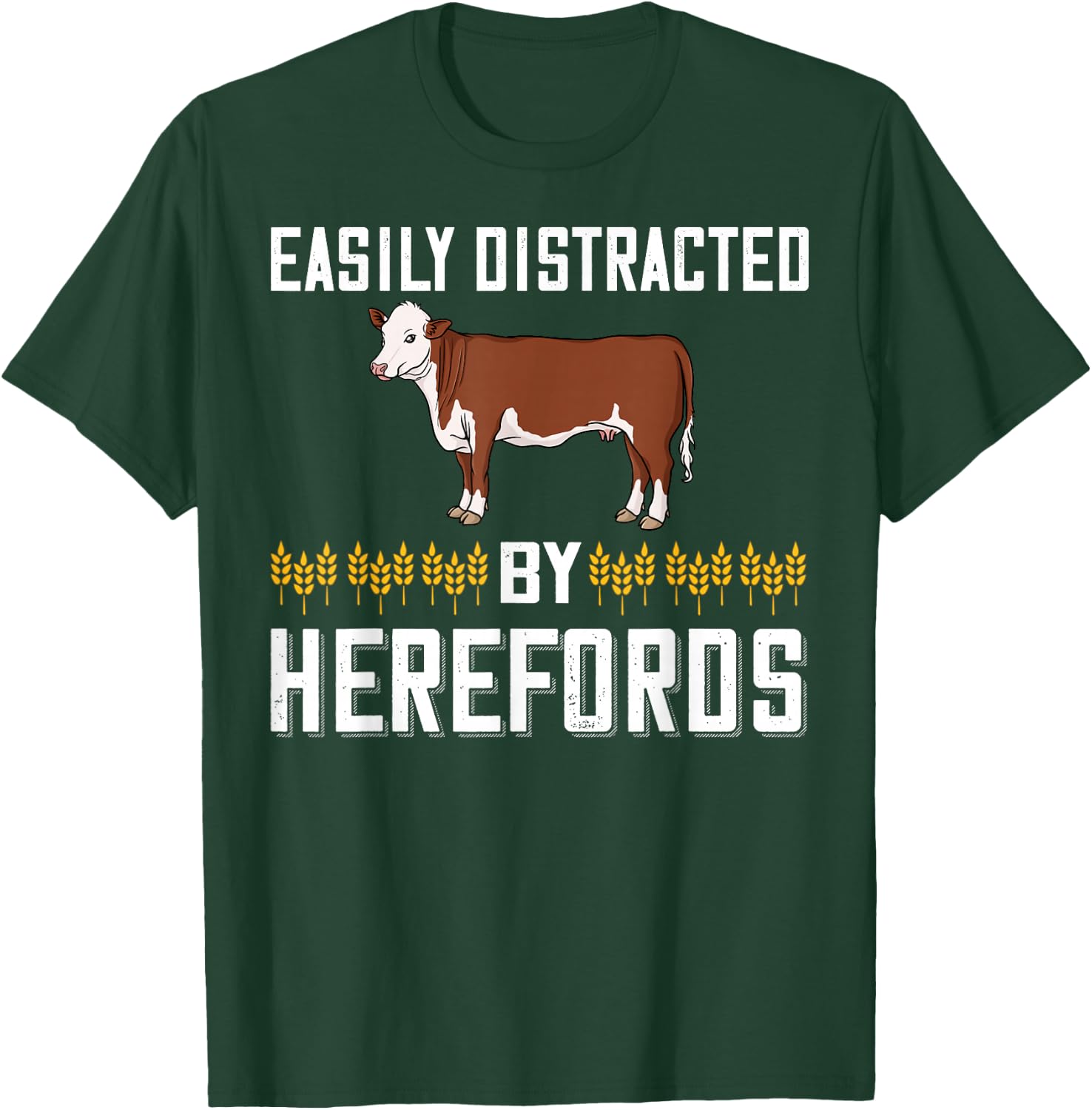 Hereford Cow Cattle Bull Beef Farm T-Shirt - T-Shirt | Forest