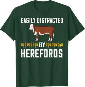 Hereford Cow Cattle Bull Beef Farm T-Shirt - T-Shirt | Forest