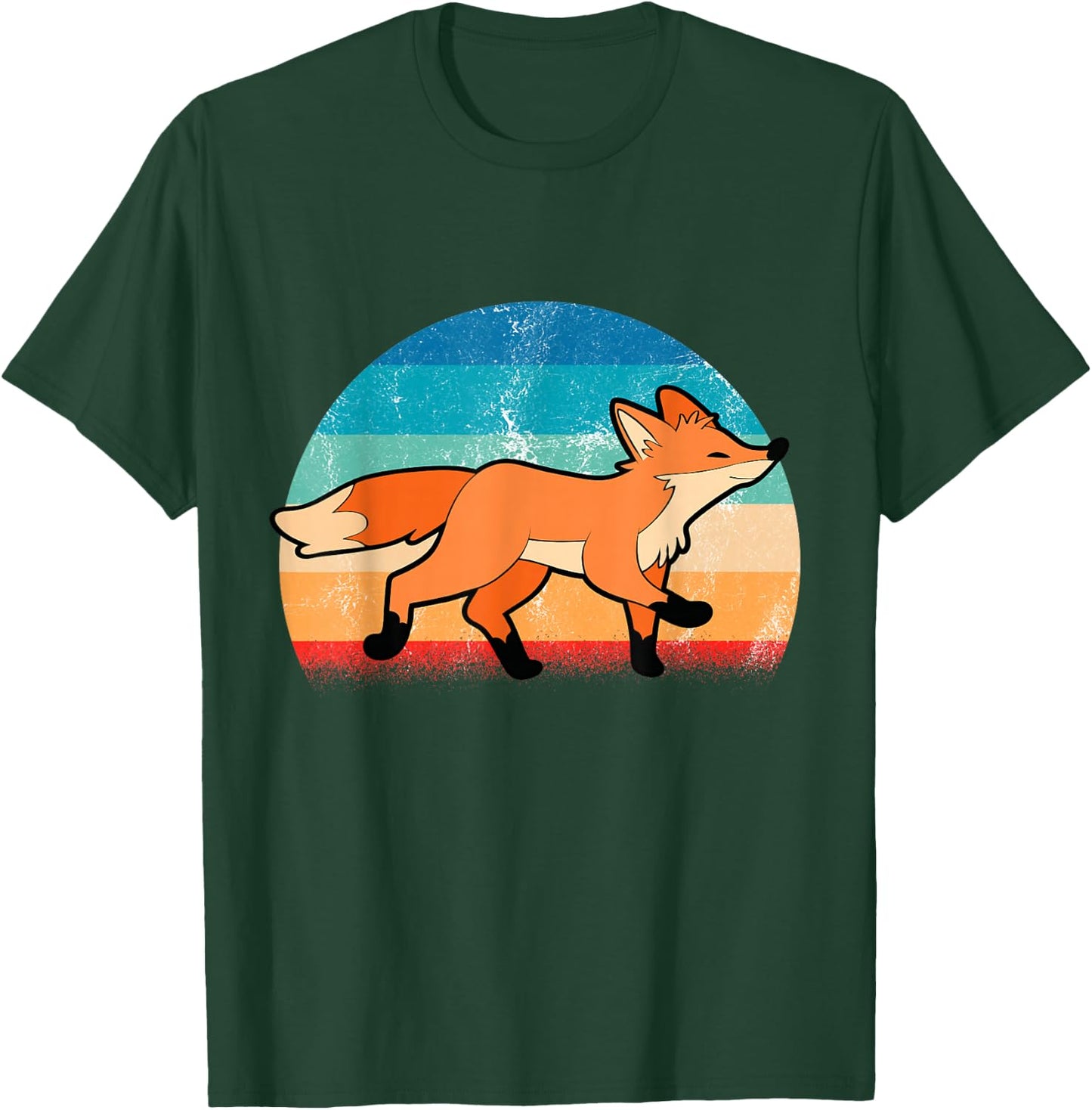 Fox Red Foxes Girls' Smart Vintage Wildlife T-Shirt - T-Shirt | Forest