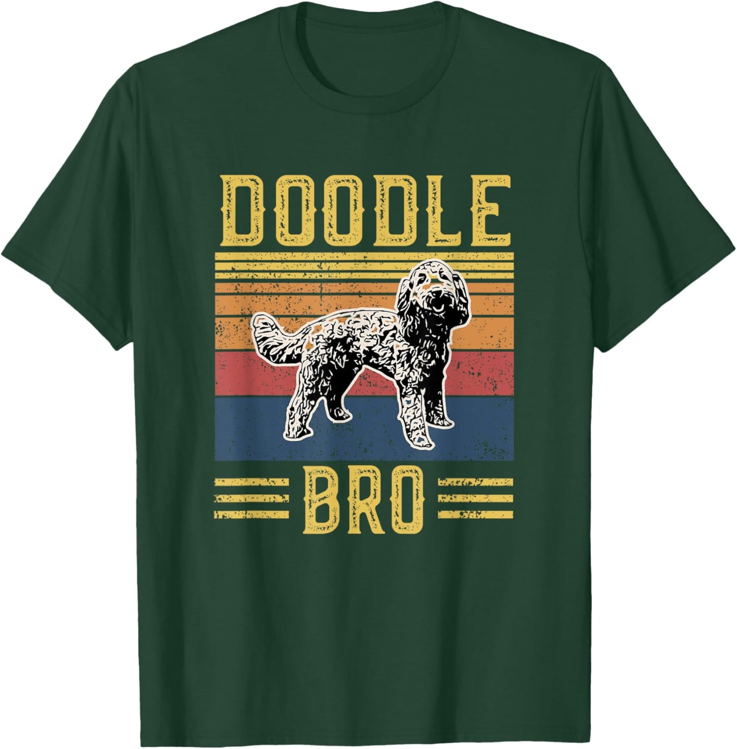 Vintage Doodle Bro Brother - Aussie Doodle & Goldendoodle T-Shirt - T-Shirt | Forest