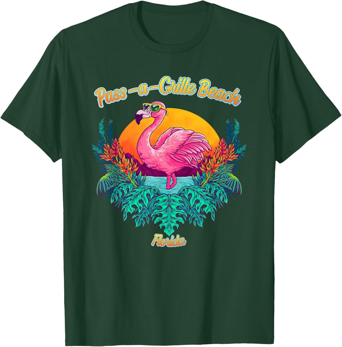 Pass-a-Grille Beach Souvenir - Florida Reminder Women Girls Kids T-Shirt - T-Shirt | Forest