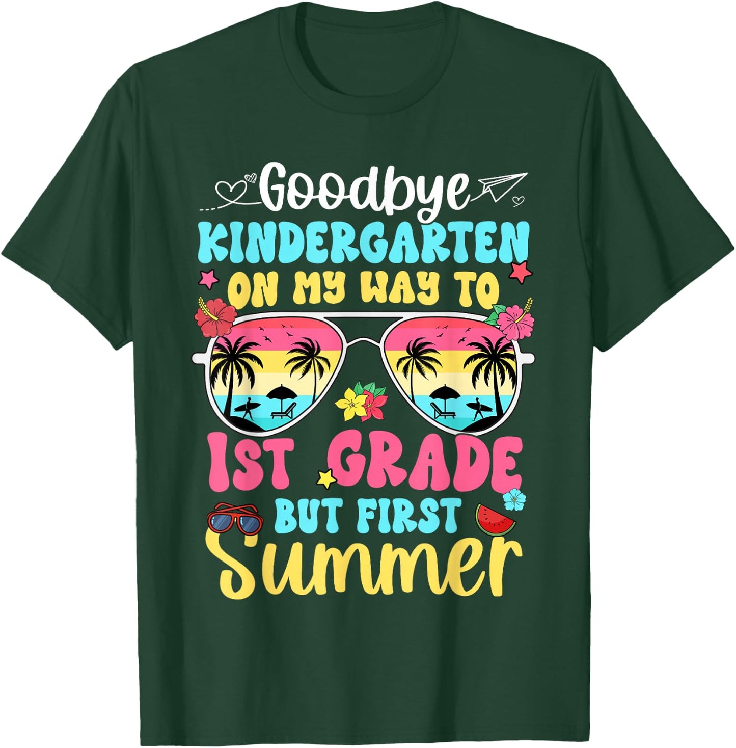 Good Bye Kindergarten On My Way to 1st Grade Kid Student T-Shirt - T-Shirt | Forest