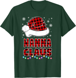 Nanna Claus Funny Grandma Matching Family Christmas Pajamas T-Shirt - T-Shirt | Forest