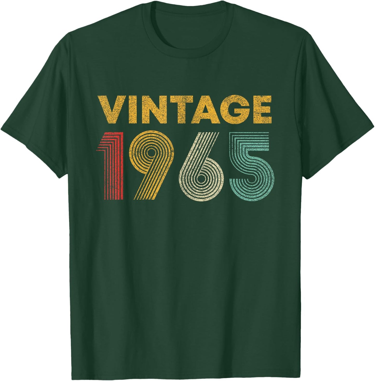 Vintage 1965 60th Birthday Gift Men Women 60 Years Old T-Shirt - T-Shirt | Forest