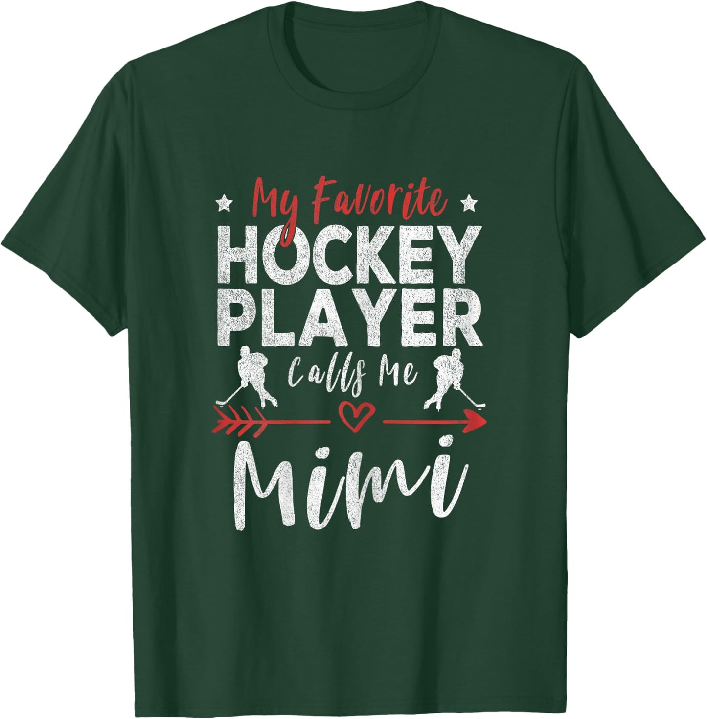 My Favorite Hockey Player Calls Me Mimi Hockey Grandma T-Shirt - T-Shirt | Forest