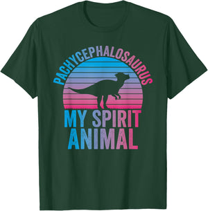 Pachycephalosaurus Spirit Animal Dinosaur Vaporwave Gift T-Shirt - T-Shirt | Forest