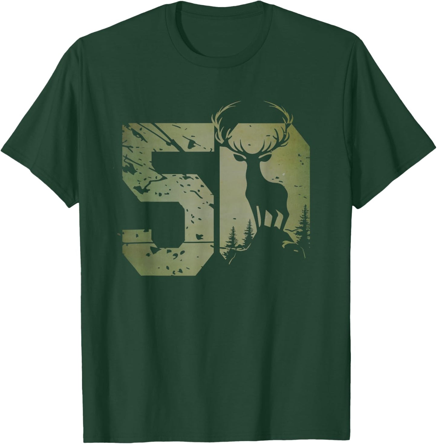 Stag Figurine for Hunter 50s Birthday or Anniversary T-Shirt - T-Shirt | Forest