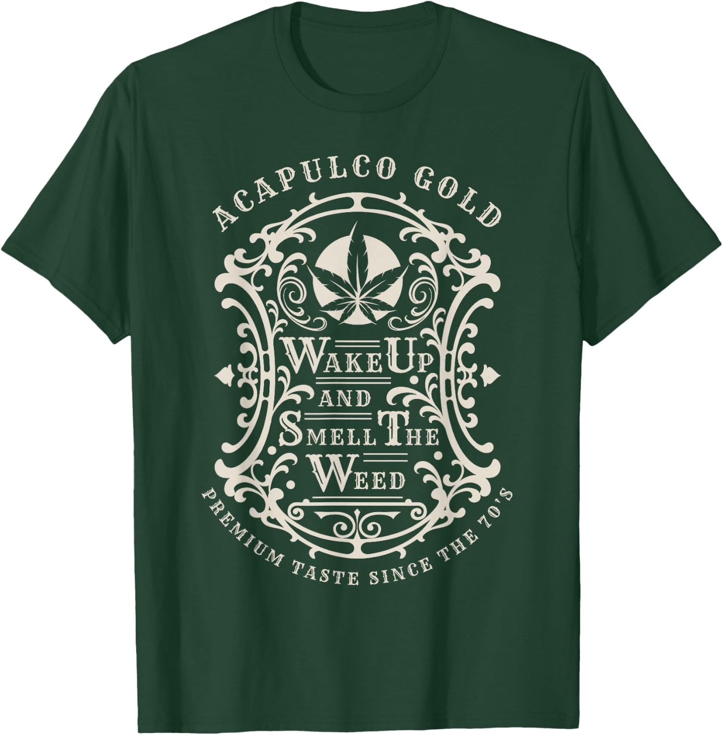 Wake & Bake Weed Strain Acapulco Gold T-Shirt - T-Shirt | Forest