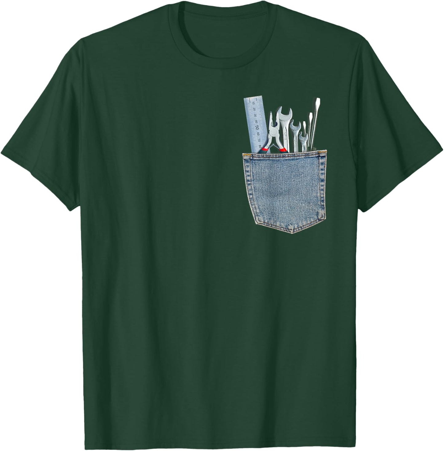 Work Tools in My Pocket Funny Mechanical Engineer T Shirt T-Shirt - T-Shirt | Forest
