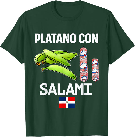 Dominicana Flag RD Dominican Republic Food Mangu Plantain T-Shirt - T-Shirt | Forest
