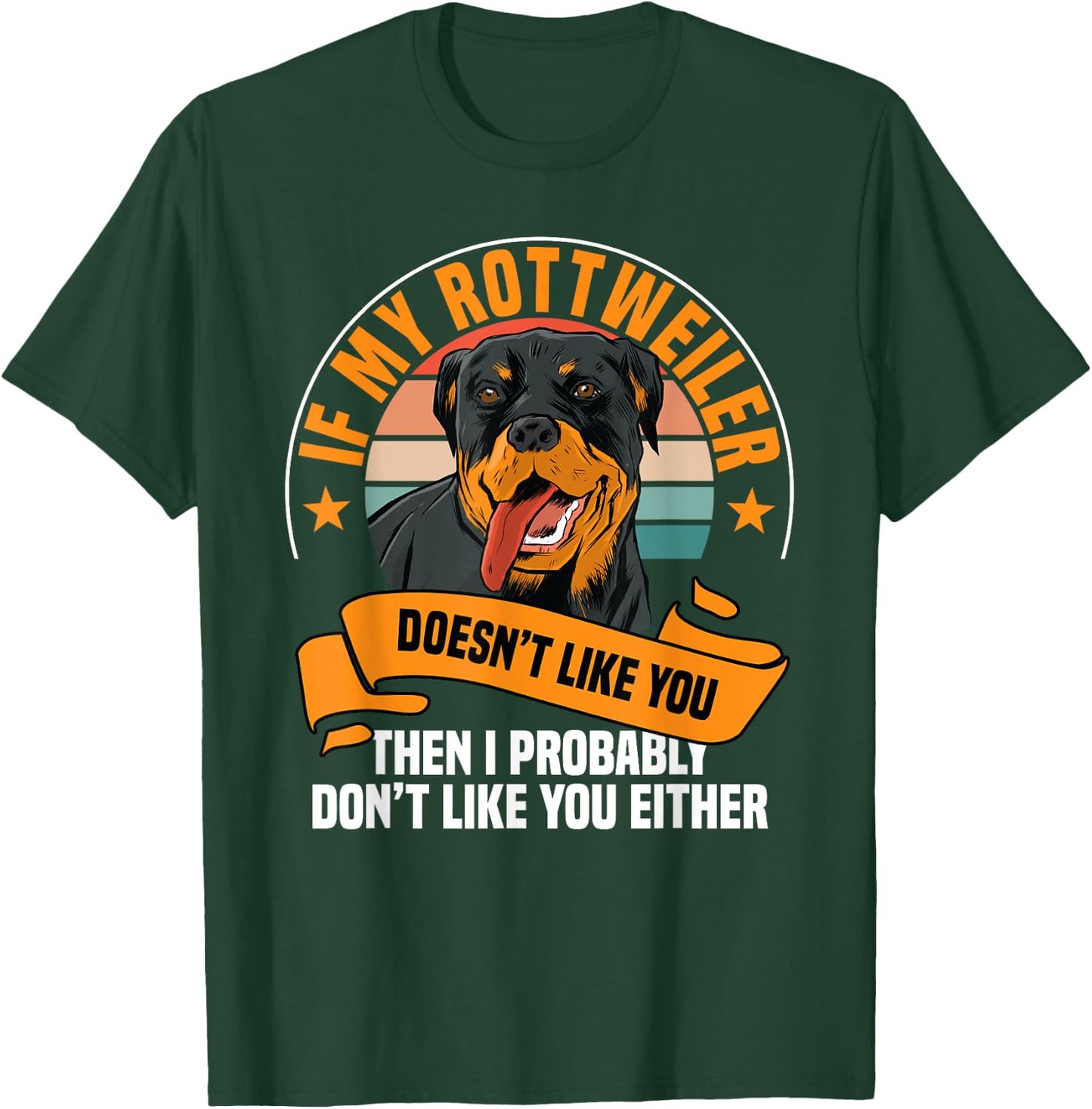 Rottweiler Dog Owner Breeders Fur Parent Pet Lover T-Shirt - T-Shirt | Forest