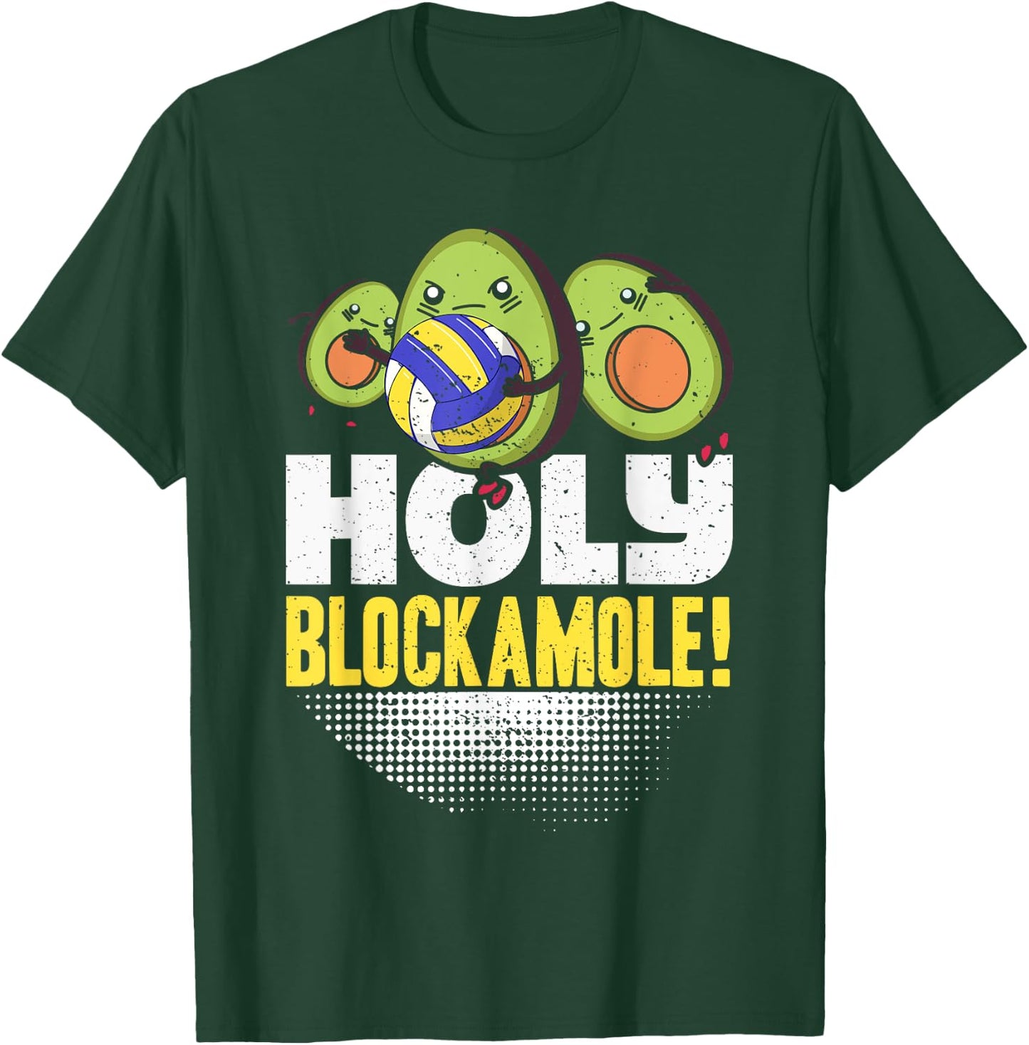 Holy Blockamole Volleyball Match Block Avocado Women T-Shirt - T-Shirt | Forest