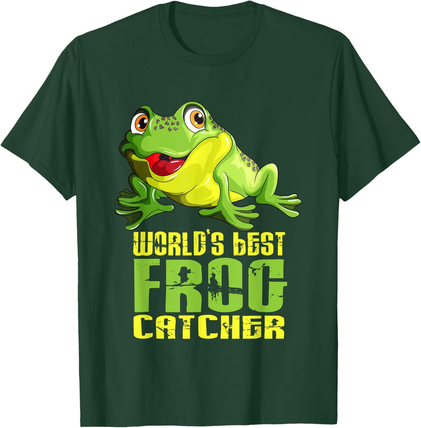 World's Best Frog Catcher Frog Catcher Collector Cute Frogs T-Shirt - T-Shirt | Forest
