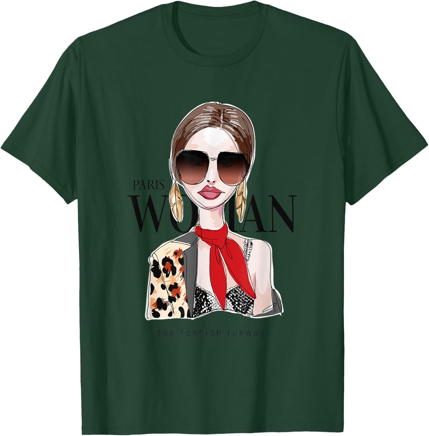 Paris Woman The Most Beauty Lady Graphic & Cool Designs T-Shirt - T-Shirt | Forest