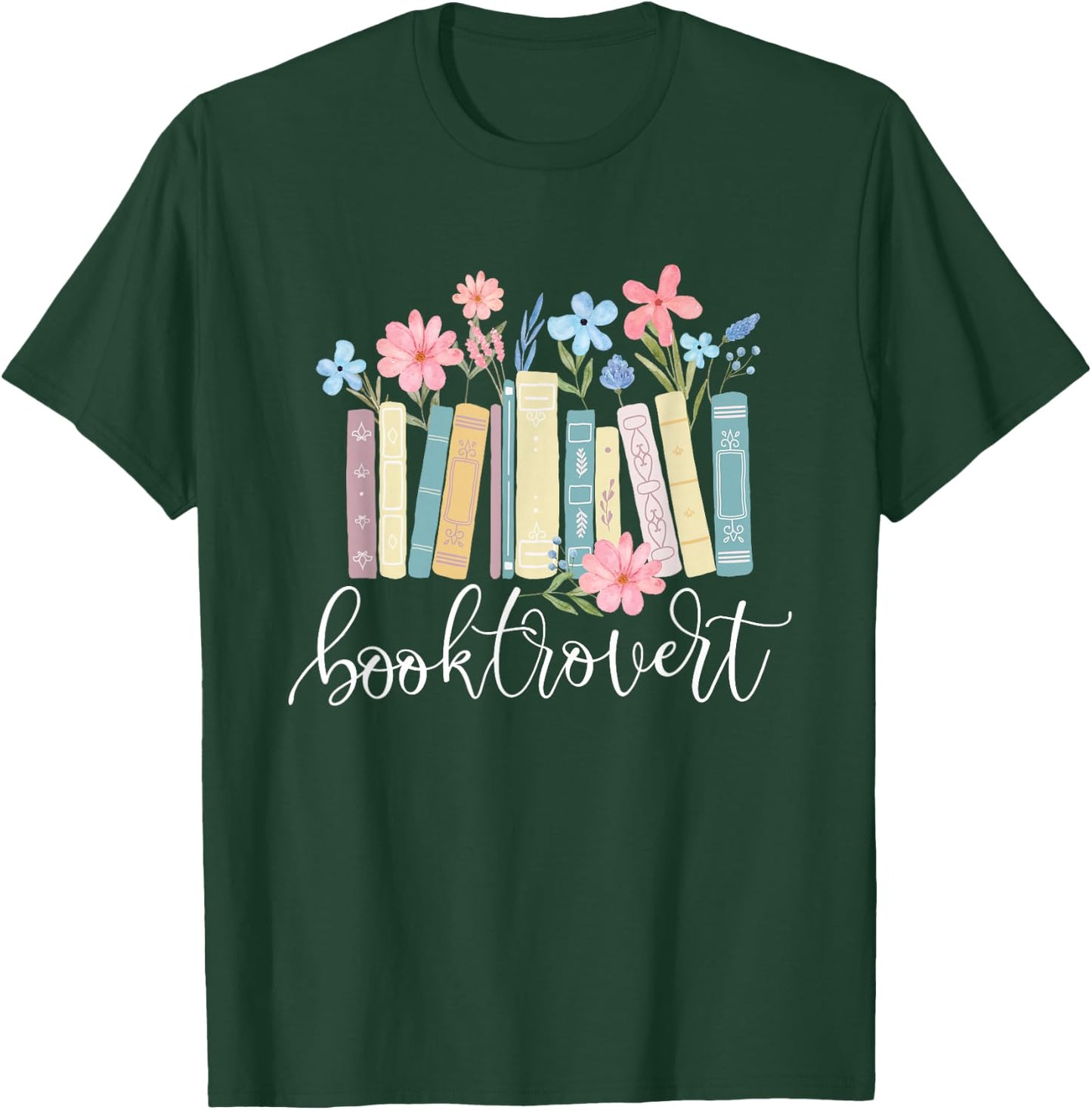 Booktrovert - Book Lover Reading Bookworm Reader T-Shirt - T-Shirt | Forest