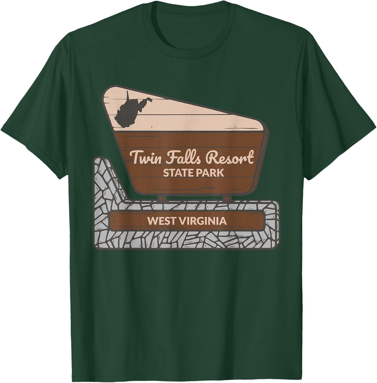 Twin Falls Resort State Park West Virginia Welcome Souvenir T-Shirt - T-Shirt | Forest