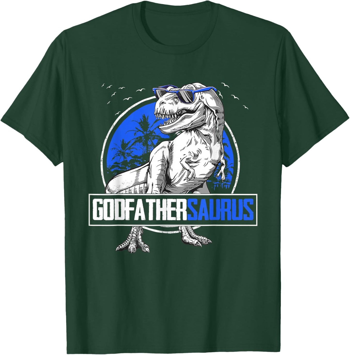 Godfathersaurus Godfather Saurus Dinosaur Family Matching T-Shirt - T-Shirt | Forest