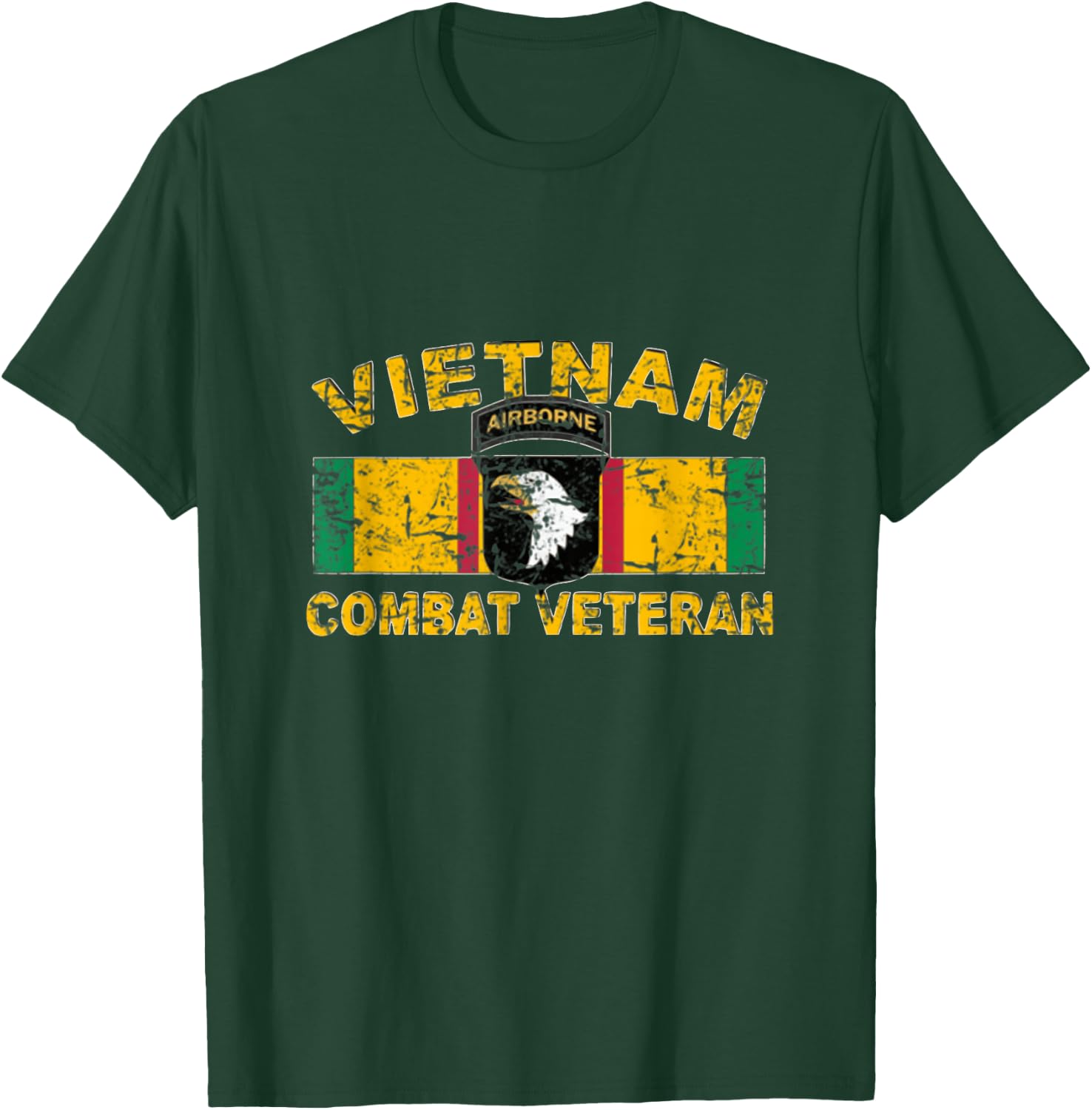 101st Airborne Vietnam Combat Veteran T-Shirt - T-Shirt | Forest