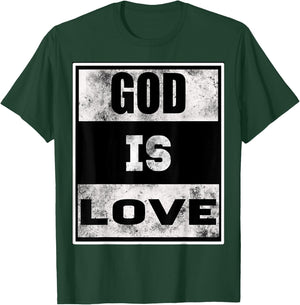 God Is Love: Vintage Christian -Christian Faith T-Shirt - T-Shirt | Forest