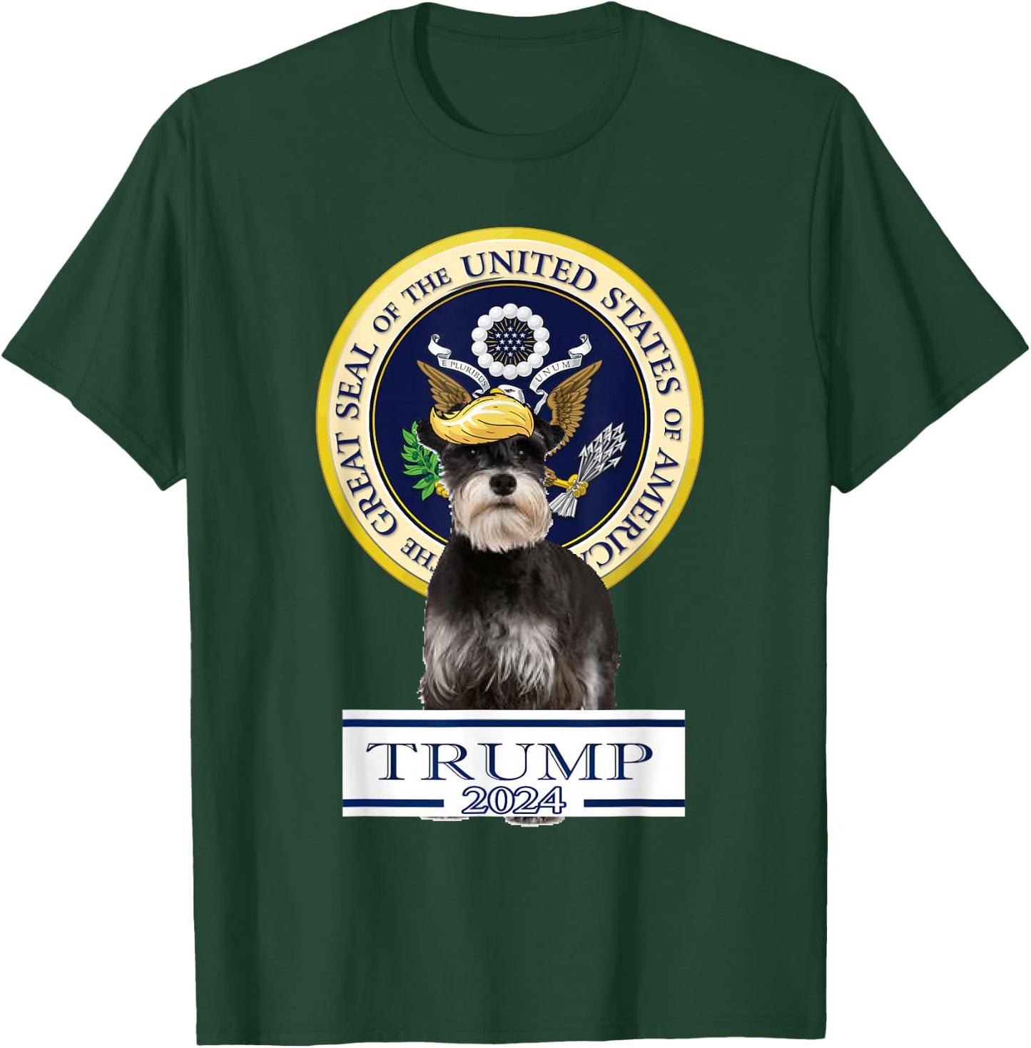 Trump 2024 Miniature Schnauzer 2 T-Shirt - T-Shirt | Forest