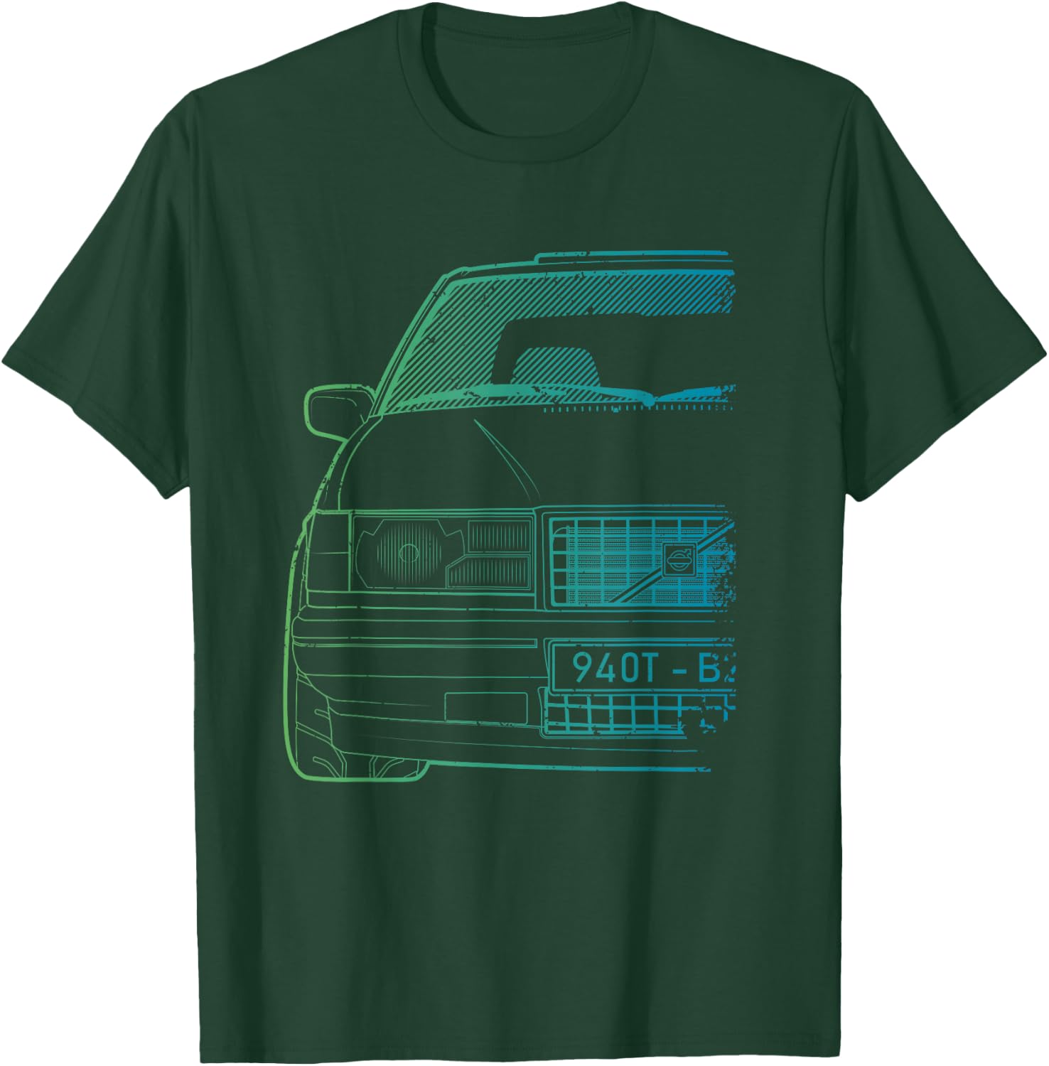 Vintage Racing 940 Turbo Green T-Shirt - T-Shirt | Forest