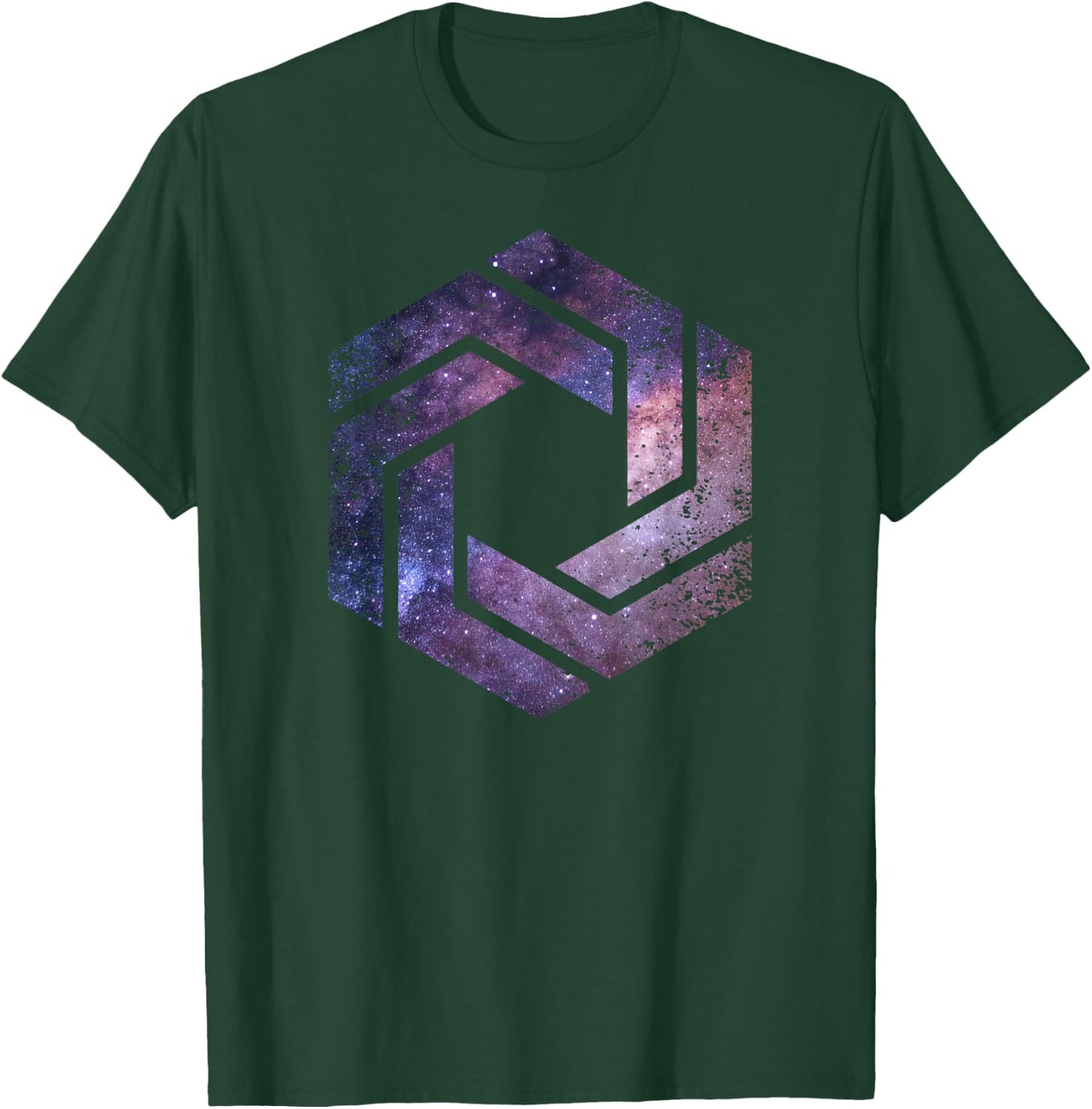 Geometric Space - Sacred Geometry Shape Hexagon Symbol Poison T-Shirt - T-Shirt | Forest