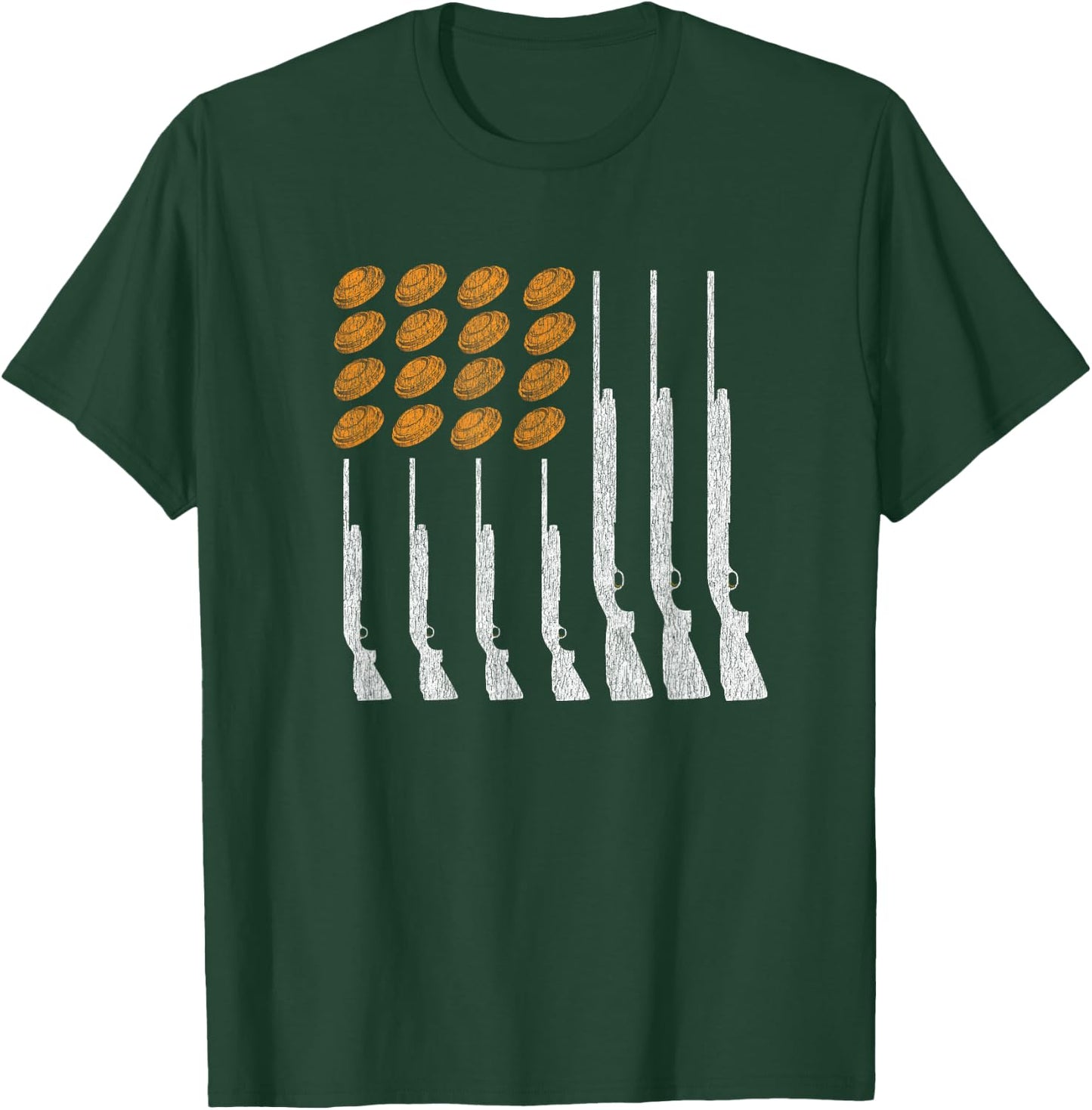 Clay Target Shooting Trap Skeet American Flag Patriotic T-Shirt - T-Shirt | Forest