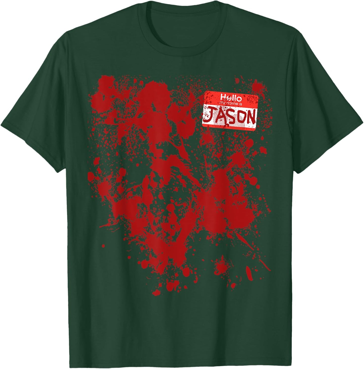 Hello My Name Is Jason Bloody Funny Halloween Costume T-Shirt - T-Shirt | Forest