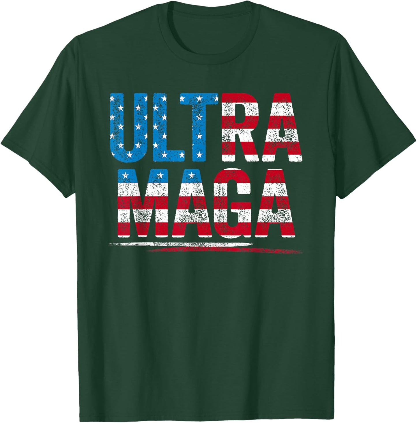 Trump Shirt Ultra Mega US Flag American Flag Shirt Trump T-Shirt - T-Shirt | Forest